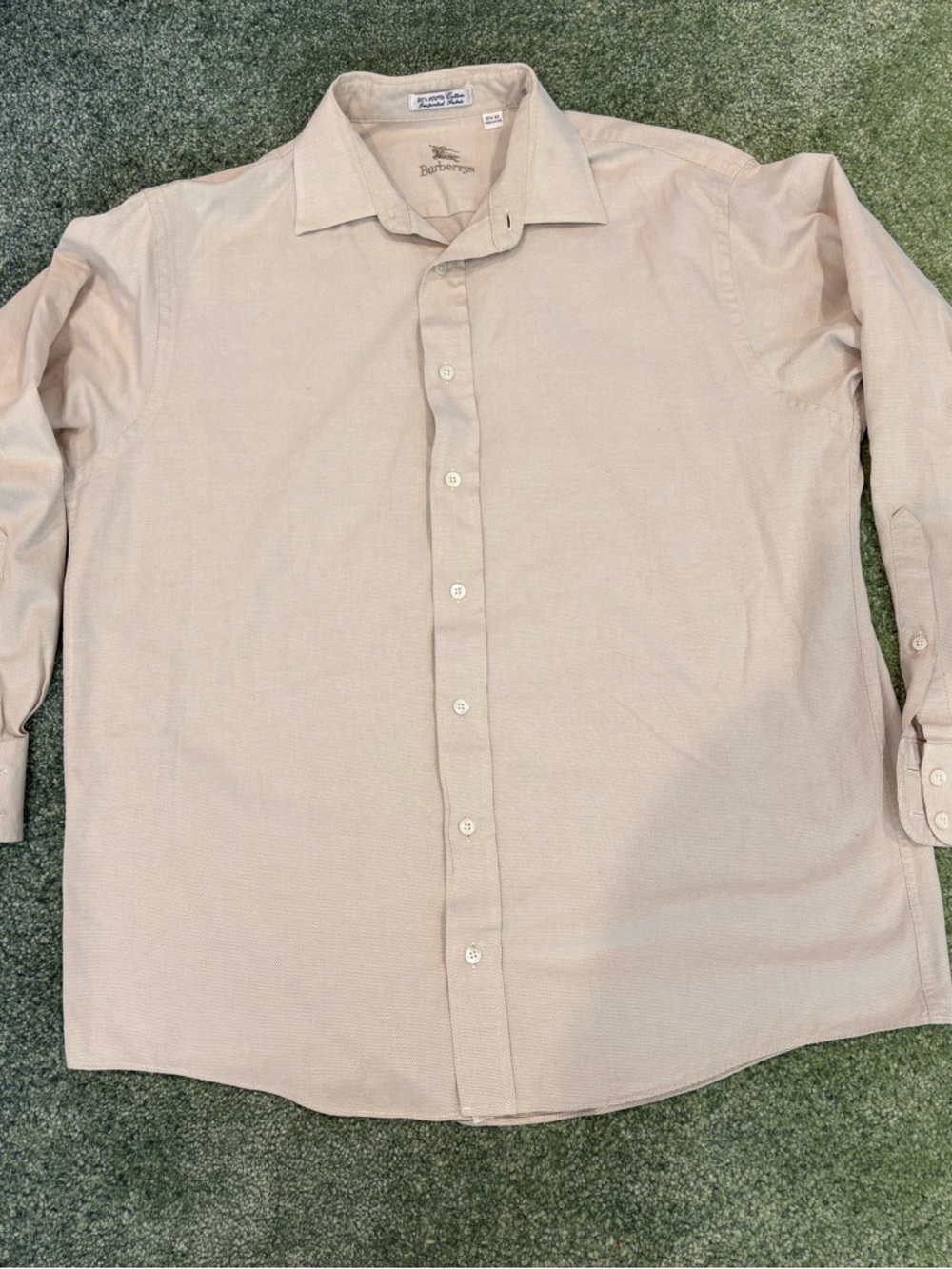 Burberry Men’s Light Beige Button-Down Shirt